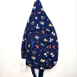 Vera Bradley Quilted Sling Backpack Winter Print